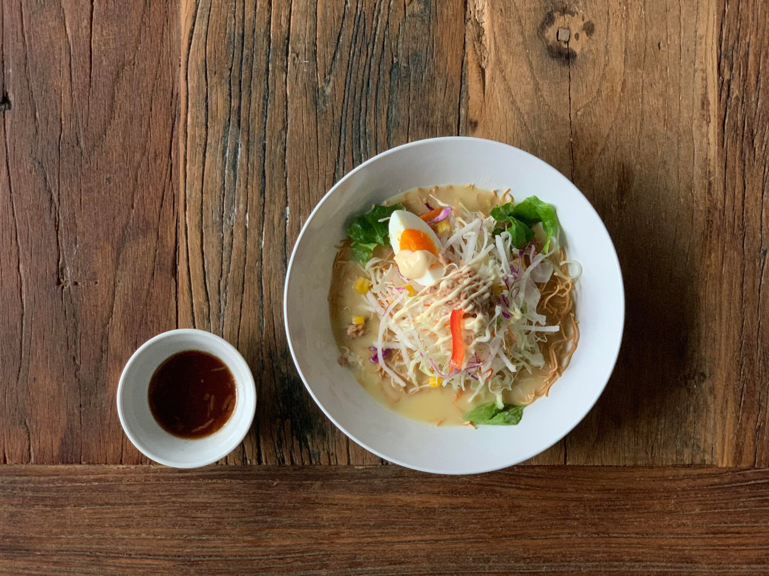 コンビニレシピ（とうもろこしのスープ麺）